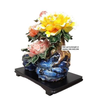 TƯỢNG SỨ MẪU ĐƠN - HOA KHAI PHÚ QUÝ